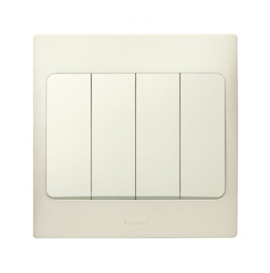 Mallia single pole 4 gang - 1 way switch 281006 4 gang 1 way switch