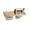 Hộp âm sàn 6 module, mặt đồng thau