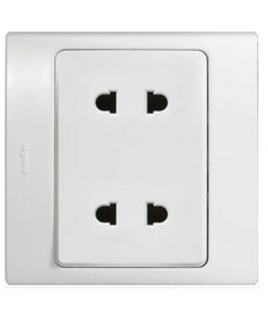 Ổ cắm đôi 2 cực Mallia chuẩn Âu-Mỹ