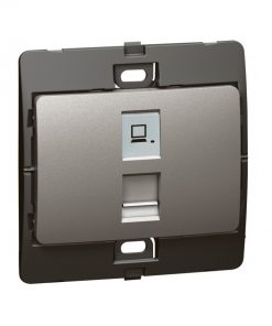 Ổ cắm mạng Cat6 UTP Mallia - xám bạc