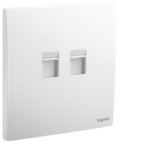 LG-281163MW-o-cam-dien-thoai-doi-rj11-Mallia-Senses Ổ cắm điện thoại đôi RJ11 Mallia Senses | 281163