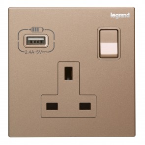 ổ cắm đơn có sạc USB Galion 282441-C1
