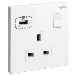 ổ cắm đơn có sạc USB Galion 282441