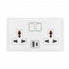 ổ cắm đôi đa năng có sạc USB Type A+C Belanko 617655