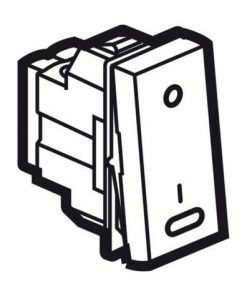 Công tắc 1 chiều 2 cực 20A - 250V có LED hiển thị - 1 module - Xám | 572514