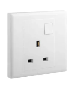 Ổ cắm đơn 3 chấu chuẩn Anh có công tắc 1 cực Eloe | 618041