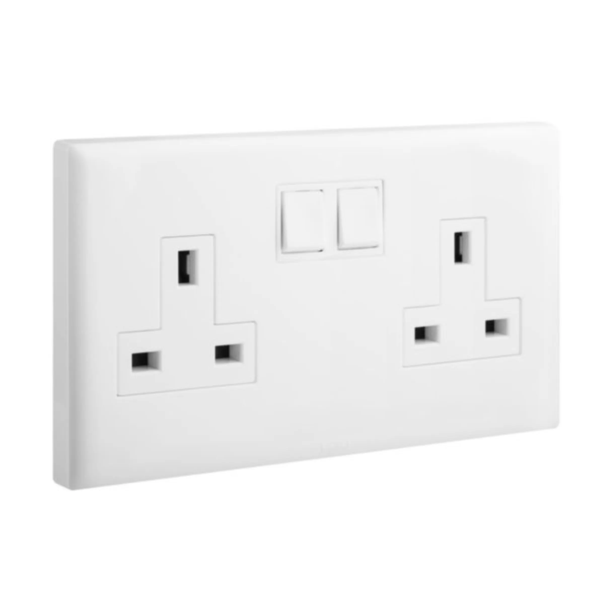Ổ cắm đôi 3 chấu chuẩn Anh có công tắc 1 cực 13A có đèn | 618047