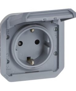 Ổ cắm chuẩn Đức 16A - IP55 - Plexo Xám | 069571