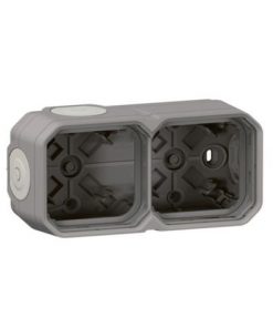 Hộp nổi đôi Plexo chống thấm IP55 - Xám | 069672