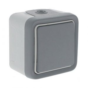 Công tắc đơn 2 chiều 10A IP55 - Gắn âm - Xám |069811