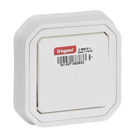 Công tắc đơn 2 chiều 10A IP55 - Gắn âm - Trắng - 069851
