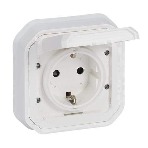 Ổ cắm chuẩn Đức 16A IP55 - Gắn âm - Trắng - 069869