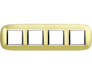 Mặt che 2x4 Module màu vàng mờ - HB4802/4OSN