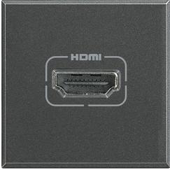 Hạt ổ cắm HDMI 2M màu xám đen | HS4284