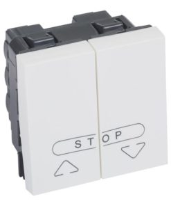 Nút nhấn rèm cuốn 2 modules Arteor - White | 572219
