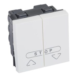 Nút nhấn rèm cuốn 2 modules Arteor - White | 572219