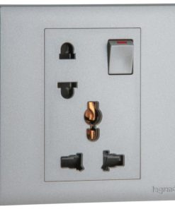 Ổ cắm đơn 2 chấu + đơn đa năng có công tắc – Obria Legrand | MEC32053