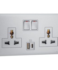 Ổ cắm đôi đa năng kèm USB A+C 15W - Obria Legrand | MEC33082