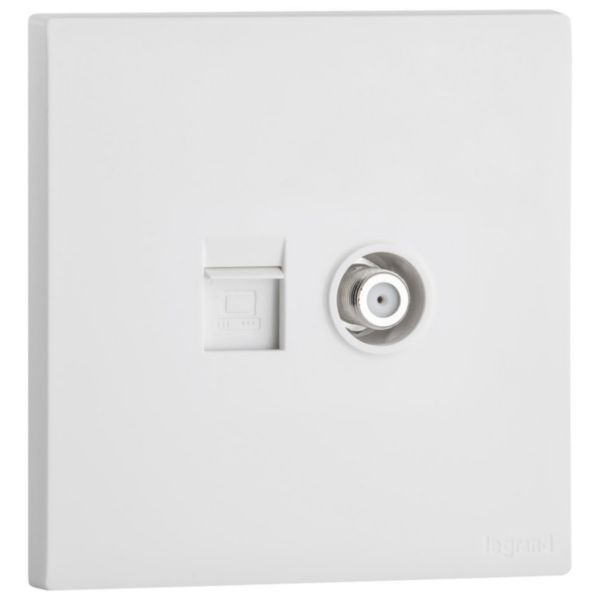 Ổ cắm TV + Mạng RJ45 - Obria Legrand | MEC49071