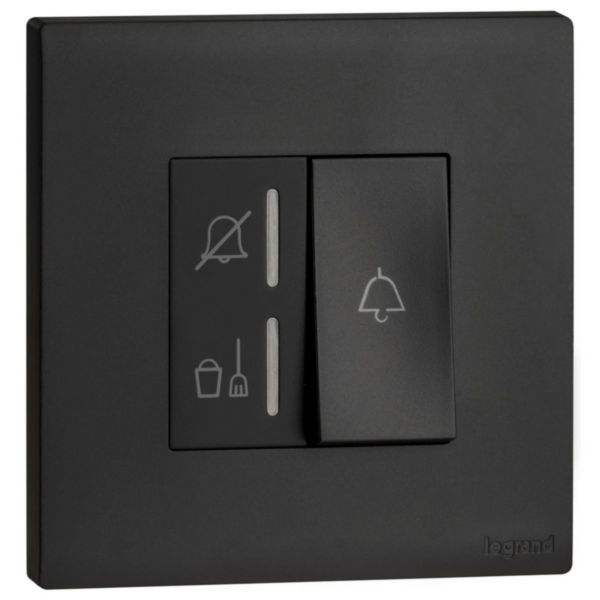 LG-MEC27072BL-WEB-R Nút nhấn chuông có Đèn hiển thị yêu cầu dọn phòng + Xin đừng quấy rầy - Obria Legrand | MEC27072