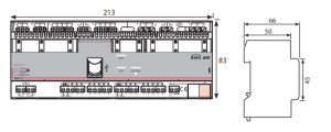 Bộ Điều Khiển Phòng Khách Sạn KNX – 16 Ngõ Vào / 16 Ngõ Ra – 12 Modules DIN | 048422
