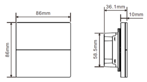 Công tắc cảm ứng Mallia Senses KNX – 4 nút nhấn - Màu bạc đậm (Dark Silver) | 281024DS