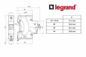 RXE MCB 4P C 40A 6000A 400V Legrand – 403833