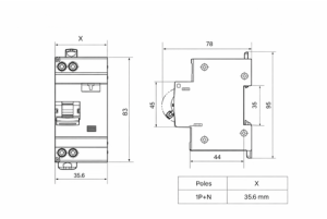 Cầu Dao RCBO RXE 1P+N C 10A 6KA 30mA Legrand – 403837
