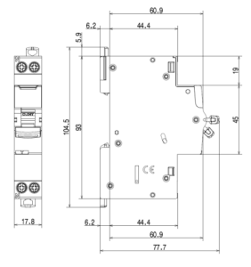 MCB Legrand RX3 4P 6kA 10A Curve C - 419915